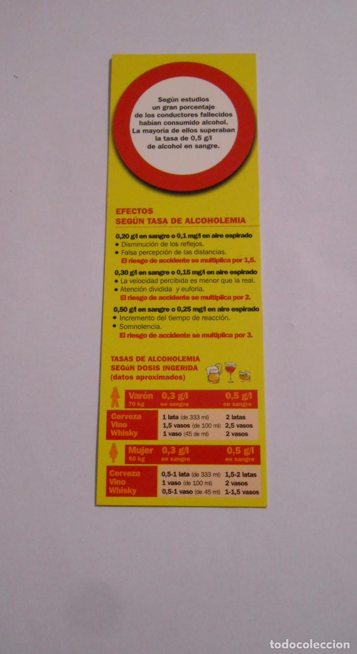 Sammeln von Lesezeichen: MARCAPAGINAS NUEVAS TASAS DE ALCOHOLEMIA. DIRECCION GENERAL DE TRAFICO. TDKP8