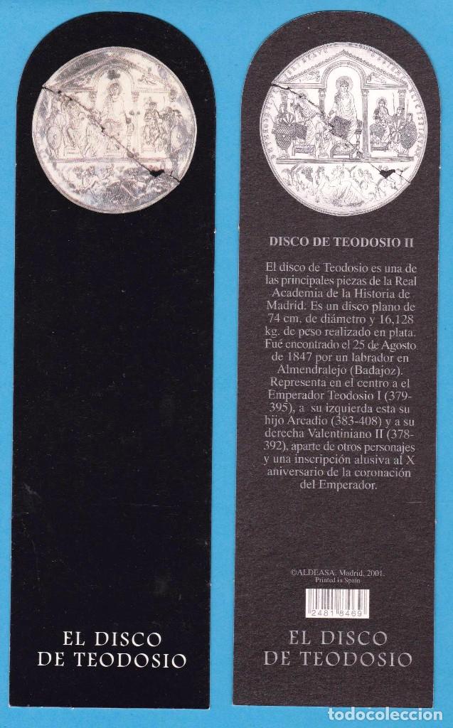 Sammeln von Lesezeichen: EL DISCO DE TEODOSIO. REAL ACADEMIA DE LA HISTORIA DE MADRID. ALDEASA. PUNTO DE LIBRO / MARCAP&Aacute;GINAS