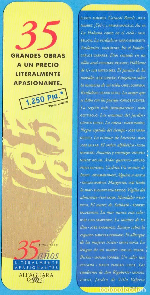 Coleccionismo Marcap&aacute;ginas: 35 A&Ntilde;OS LITERALMENTE APASIONANTES 1964-1999. ALFAGUARA. PUNTO DE LIBRO / MARCAP&Aacute;GINAS