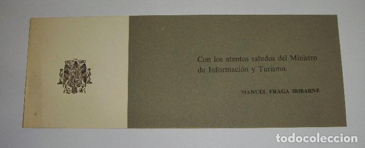 Sammeln von Lesezeichen: MANUEL FRAGA IRIBARNE . MARCAPAGINAS SON SALUDOS DEL MINISTRO