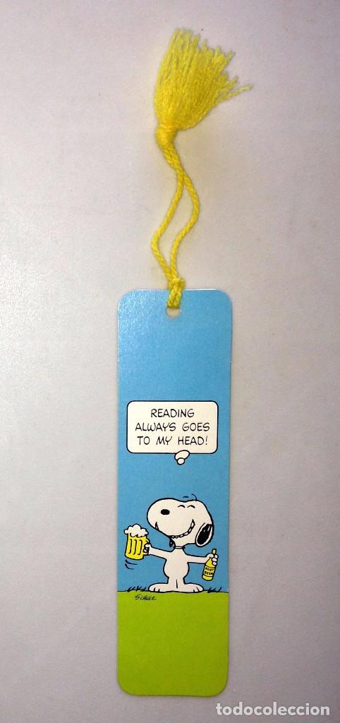 Coleccionismo Marcap&aacute;ginas: Marcap&aacute;ginas de Snoopy Peanuts con cinta, Hallmark, original a&ntilde;os 80, sin usar