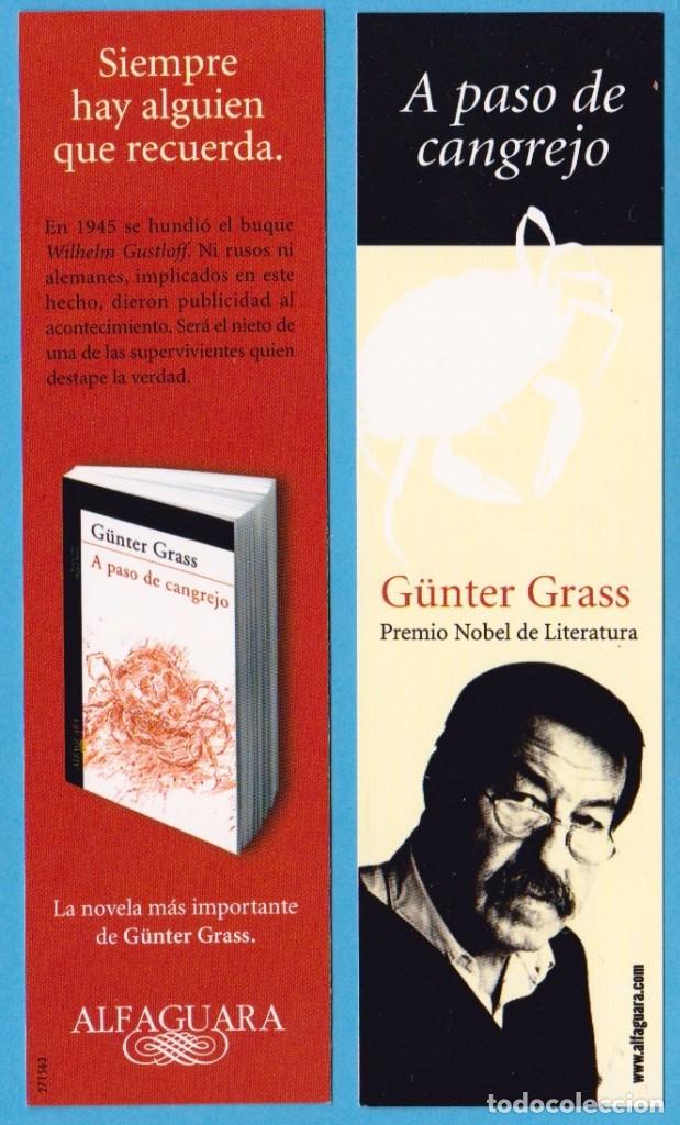 Collectables Bookmark: A PASO DE CANGREJO. GUNTER GRASS. ALFAGUARA. PUNTO DE LIBRO / MARCAP&Aacute;GINAS