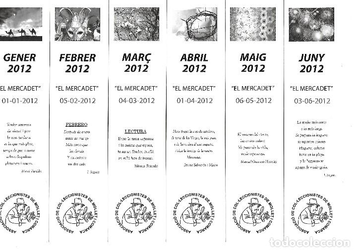 Collectables Bookmark: SERIE DE 12 MARCAPAGINAS POESIAS DE DIFERENTES AUTORES. EL MERCADET, A. C. DE MOLLET 2012