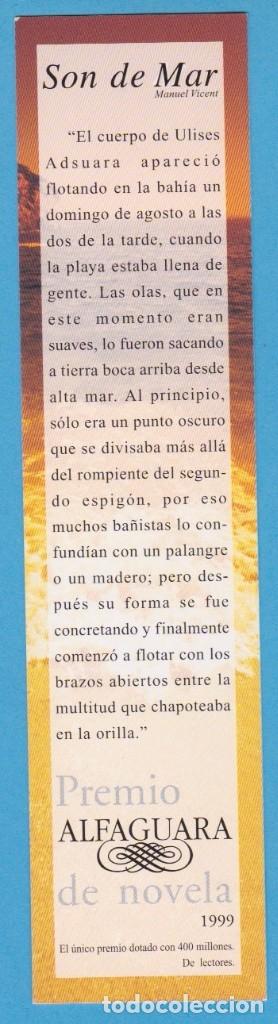 Coleccionismo Marcap&aacute;ginas: SON DE MAR. MANUEL VICENT. ALFAGUARA. MARCAP&Aacute;GINAS / PUNTO DE LIBRO