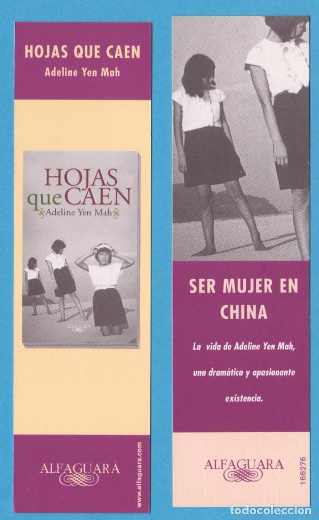 Collectionnisme Marque-pages: HOJAS QUE CAEN. ADELINE YEN MAH. ALFAGUARA. MARCAP&Aacute;GINAS / PUNTO DE LIBRO