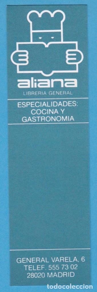 Coleccionismo Marcap&aacute;ginas: ALIANA. LIBRER&Iacute;A GENERAL, ESPECIALIDADES GASTRONOM&Iacute;A Y COCINA. MADRID. MARCAP&Aacute;GINAS / PUNTO DE LIBRO