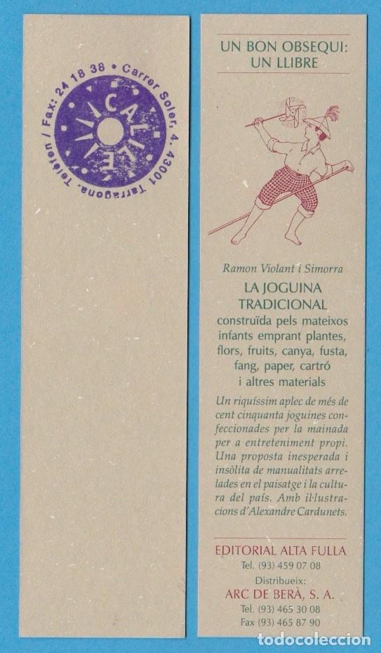 Coleccionismo Marcap&aacute;ginas: LA JOGUINA TRADICIONAL. RAMON VIOLANT I SIMORRA. EDITORIAL ALTAFULLA. MARCAP&Aacute;GINAS / PUNTO DE LIBRO