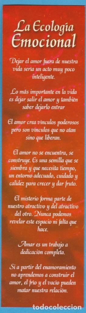 Coleccionismo Marcap&aacute;ginas: LA ECOLOG&Iacute;A EMOCIONAL. J. SOLER / M. M. CONANGLA. AMAT EDITORIAL. PUNTO DE LIBRO / MARCAP&Aacute;GINAS