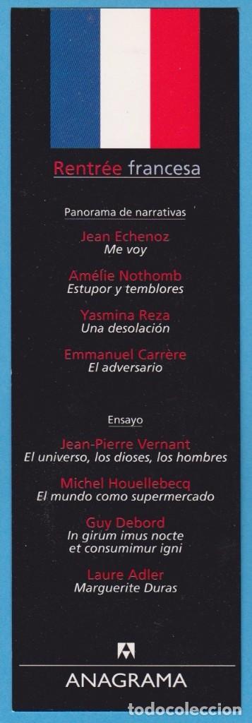 Coleccionismo marcap&aacute;ginas: RENTR&Eacute;E FRANCESA. ANAGRAMA. PUNTO DE LIBRO - Foto 1