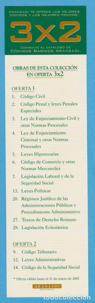 Coleccionismo marcap&aacute;ginas: OFERTA 3X2. C&Oacute;DIGOS B&Aacute;SICOS. ARANZADI EDITORIAL. PUNTO DE LIBRO / MARCAP&Aacute;GINAS - Foto 2