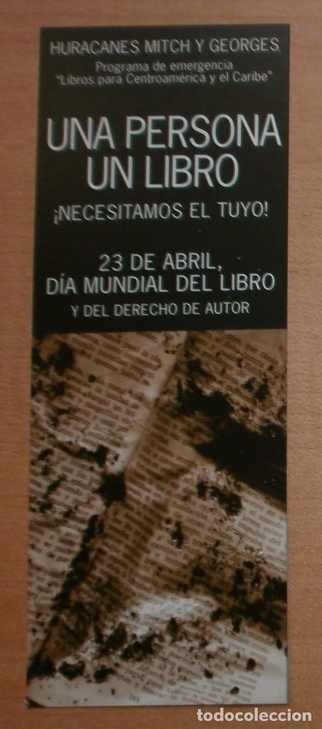 Collectables Bookmark: P17 Marcap&aacute;ginas Punto Libro - Una persona un libro - Huracanes Mitch y Georges