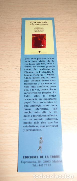 Coleccionismo marcap&aacute;ginas: Marcap&aacute;ginas Hijas del Fr&iacute;o. Ediciones de la Torre - Foto 1