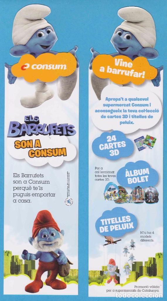 Coleccionismo Marcap&aacute;ginas: ELS BARRUFETS S&Oacute;N A CONSUM. PITUFOS. CONSUM. PUNTO DE LIBRO / MARCAP&Aacute;GINAS TROQUELADO