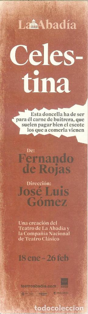 Coleccionismo Marcap&aacute;ginas: MARCAP&Aacute;GINAS - TEATRO LA ABAD&Iacute;A (MADRID) INCENDIOS Y CELESTINA