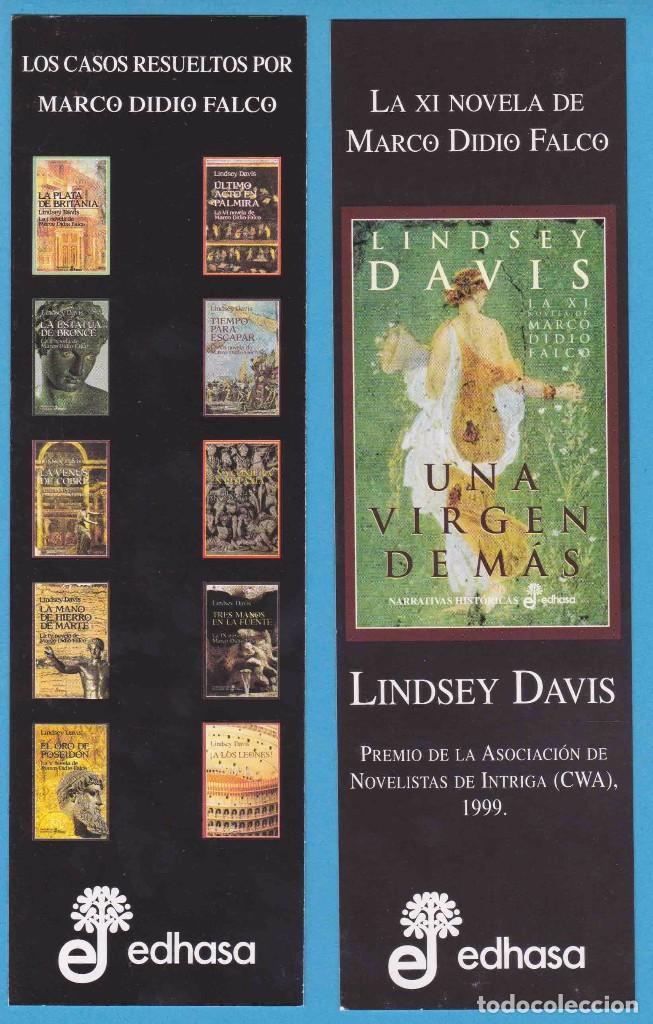 Coleccionismo Marcap&aacute;ginas: UNA VIRGEN M&Aacute;S. LINDSEY DAVIS. MARCO DIDIO FALCO. EDHASA. PUNTO DE LIBRO / MARCAP&Aacute;GINAS