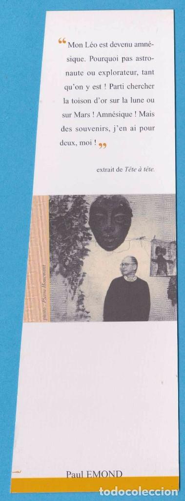 Collectables Bookmark: PAUL EMOND. DIRECTION DES LETTRES ET DU LIVRE. FRANCIA. PUNTO DE LIBRO / MARCAP&Aacute;GINAS