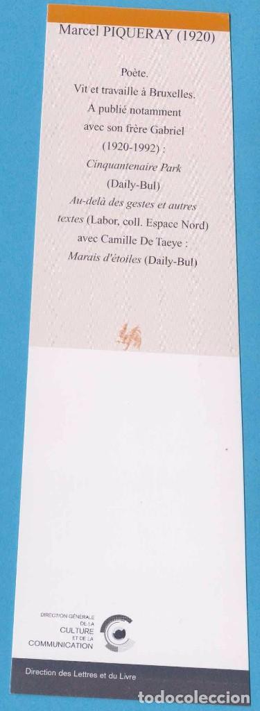 Collezionismo Segnalibri: MARCEL ET GABRIEL PIQUERAY. DIRECTION DES LETTRES ET DU LIVRE. FRANCIA. PUNTO DE LIBRO