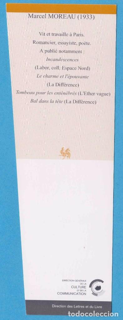 Sammeln von Lesezeichen: MARCEL MOREAU. DIRECTION DES LETTRES ET DU LIVRE. FRANCIA. PUNTO DE LIBRO