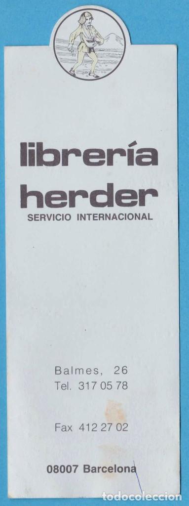 Sammeln von Lesezeichen: LIBRER&Iacute;A HERDER. BARCELONA. PUNTO DE LIBRO, MARCAP&Aacute;GINAS