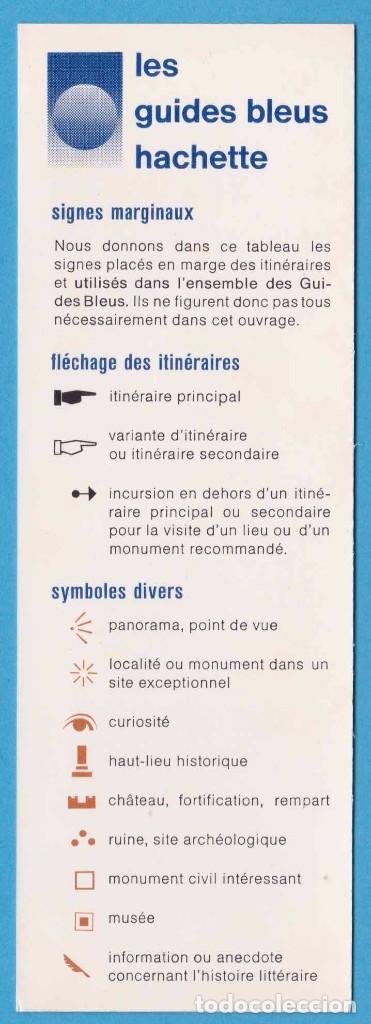 Sammeln von Lesezeichen: LES GUIDES BLEUS HACHETTE. PUNTO DE LIBRO, MARCAP&Aacute;GINAS