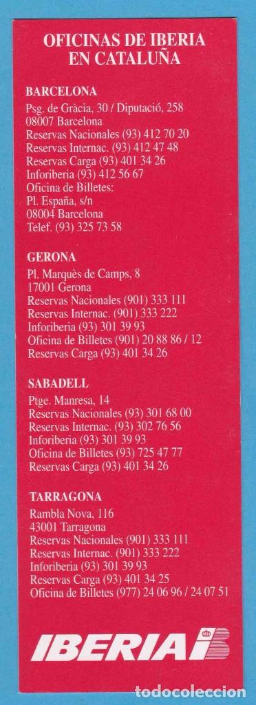 Collezionismo Segnalibri: OFICINAS DE IBERIA EN CATALU&Ntilde;A. IBERIA. PUNTO DE LIBRO, MARCAP&Aacute;GINAS