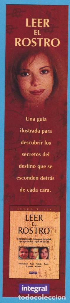 Collezionismo Segnalibri: LEER EL ROSTRO. INTEGRAL. BARCELONA. PUNTO DE LIBRO, MARCAP&Aacute;GINAS