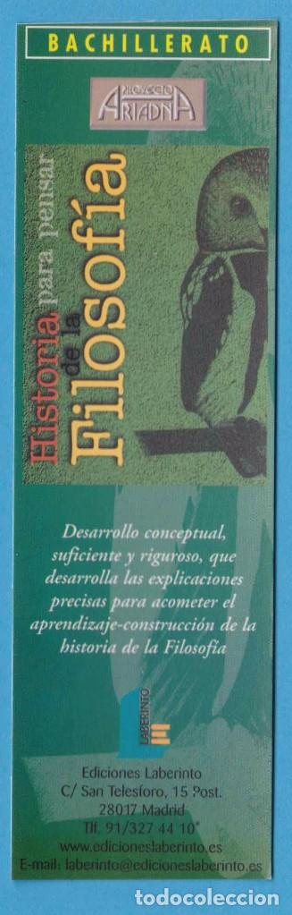 Sammeln von Lesezeichen: HISTORIA PARA PENSAR FILOSOF&Iacute;A. BACHILLERATO. PROYECTO ARIADNA. EDICIONES LABERINTO. PUNTO LIBRO