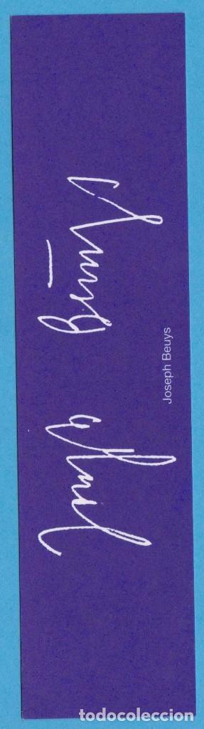 Collectionnisme Marque-pages: FIRMA JOSEPH BEUYS. LAIE. BARCELONA. PUNTO DE LIBRO, MARCAP&Aacute;GINAS