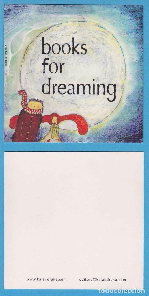 Collectables Bookmark: BOOKS FOR DREAMING. FEDERICO FERN&Aacute;NDEZ. KALANDRAKA. PUNTO DE LIBRO CUADRADO - 9,6 X 9,6 CM