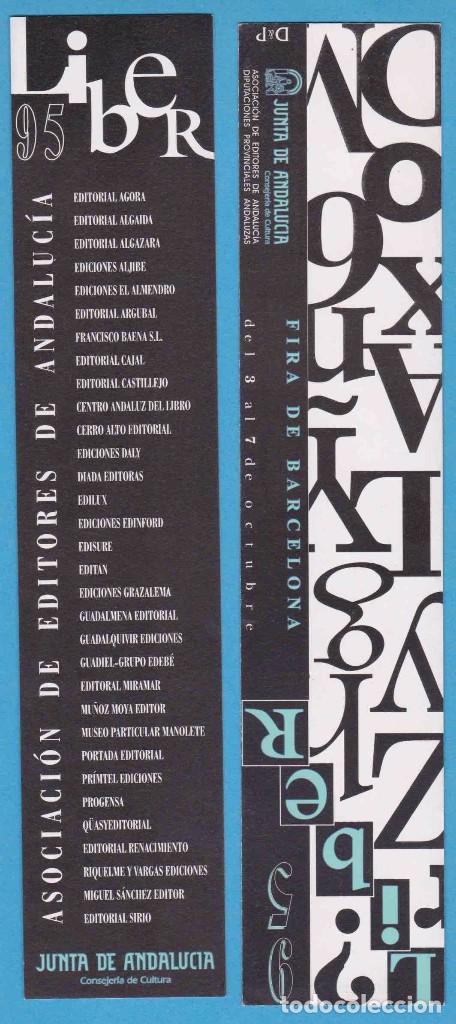 Coleccionismo Marcap&aacute;ginas: ASOCIACI&Oacute;N DE EDITORES DE ANDALUC&Iacute;A. LIBER 95. BARCELONA. PUNTO DE LIBRO, MARCAP&Aacute;GINAS