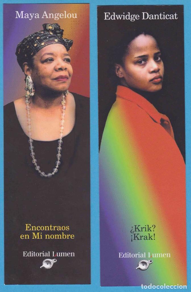 Coleccionismo Marcap&aacute;ginas: MAYA ANGELOU. EDWIGE DANTICAT. EDITORIAL LUMEN. PUNTO DE LIBRO, MARCAP&Aacute;GINAS