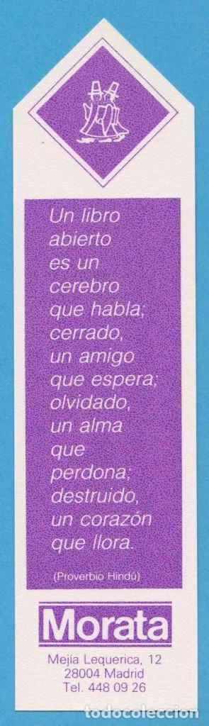 Collectables Bookmark: PROVERBIO HIND&Uacute;. EDICIONES MORATA. MADRID. PUNTO DE LIBRO, MARCAP&Aacute;GINAS
