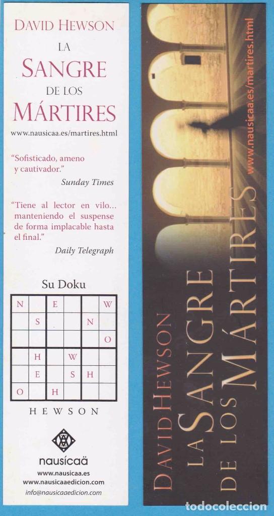 Collectables Bookmark: LA SANGRE DE LOS M&Aacute;RTIRES. DAVID HEWSON. NAUSICA&Auml;. PUNTO DE LIBRO, MARCAP&Aacute;GINAS