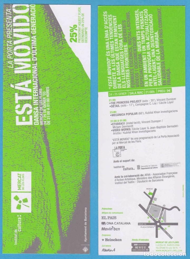 Collectables Bookmark: EST&Aacute; MOVIDO. LA PORTA. MERCAT DE LES FLORS. BARCELONA. PUNTO DE LIBRO, MARCAP&Aacute;GINAS