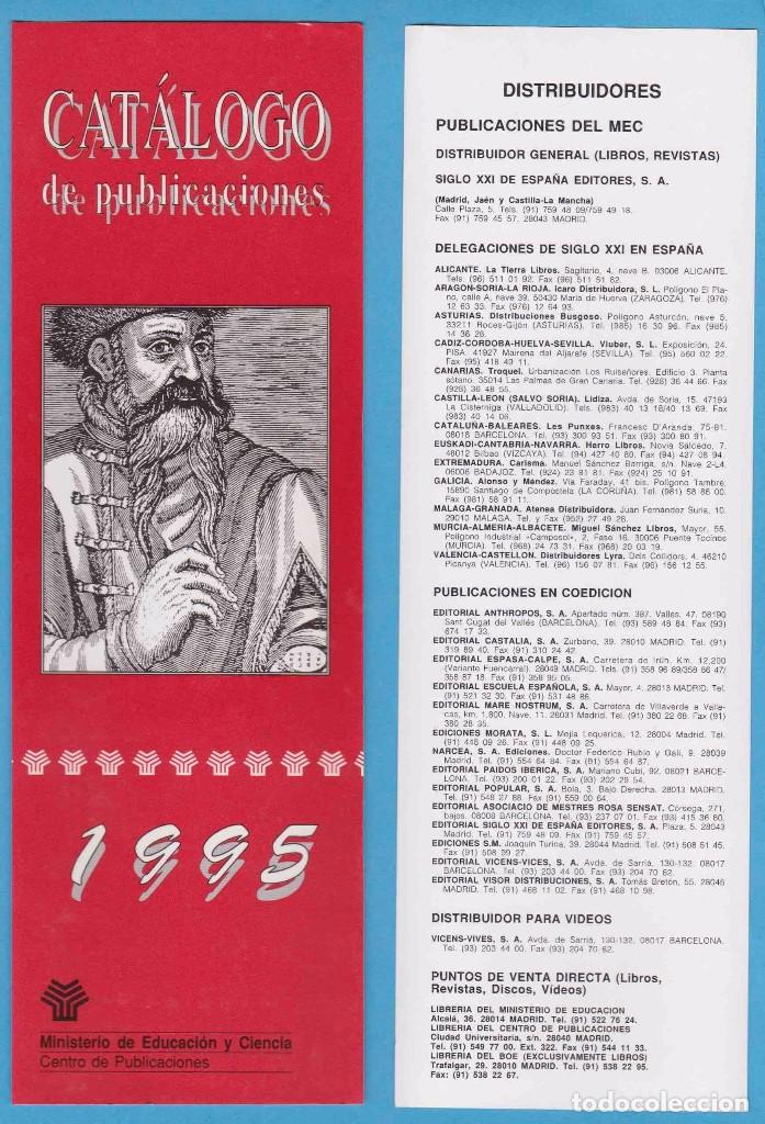 Coleccionismo marcap&aacute;ginas: CAT&Aacute;LOGO DE PUBLICACIONES. 1995. PUNTO DE LIBRO - Foto 1