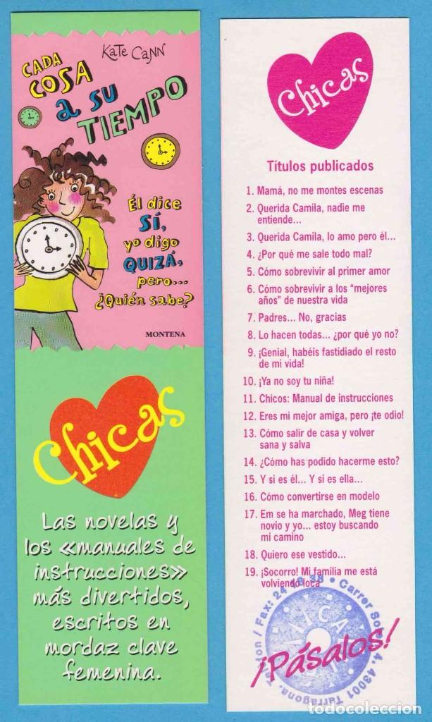 Collectables Bookmark: CADA COSA A SU TIEMPO. KATE CANN. CHICAS. MONTENA. PUNTO DE LIBRO