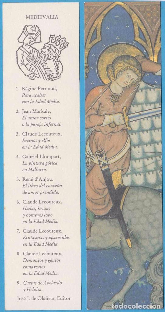Collectables Bookmark: MEDIEVALIA. JOS&Eacute; J. DE OLA&Ntilde;ETA, EDITOR. PUNTO DE LIBRO