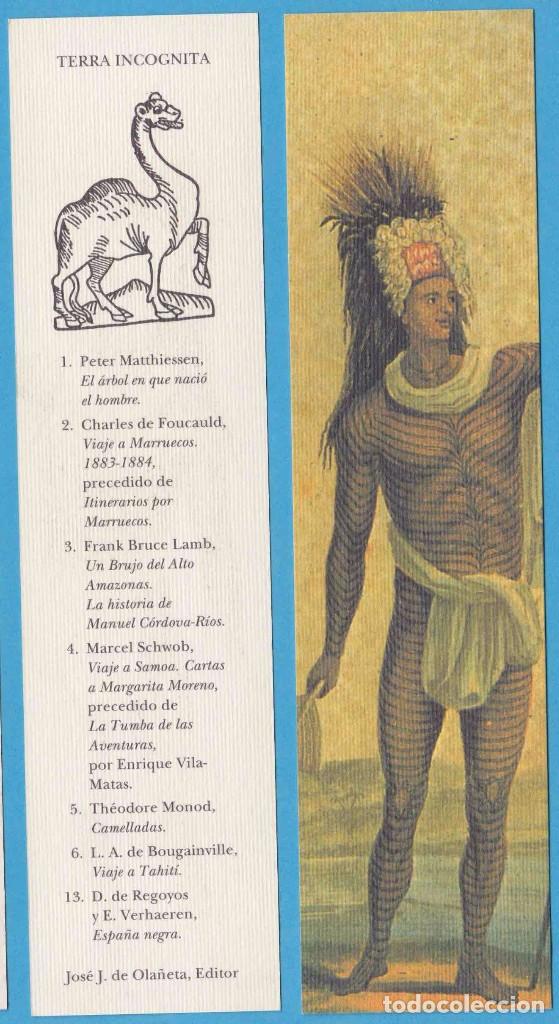 Collectables Bookmark: TERRA INC&Oacute;GNITA. JOS&Eacute; J. DE OLA&Ntilde;ETA, EDITOR. PUNTO DE LIBRO