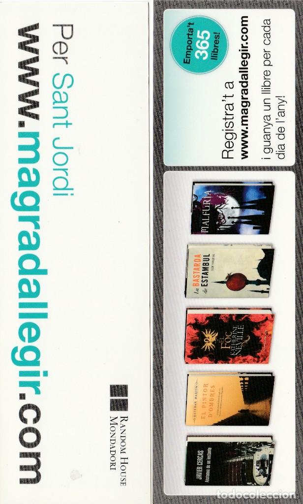 Coleccionismo Marcap&aacute;ginas: MARCAPAGINAS- PUNT DE LLIBRE/PUNTO DE LIBRO- SANT JORDI -WWW.MAGRADALLEGIR.COM-ANDOM HOUSE MONDADORI