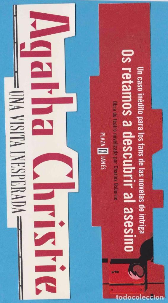 Coleccionismo marcap&aacute;ginas: UNA VISITA INESPERADA. AGATHA CHRISTIE. PLAZA & JAN&Eacute;S. PUNTO DE LIBRO, MARCAP&Aacute;GINAS TROQUELADO