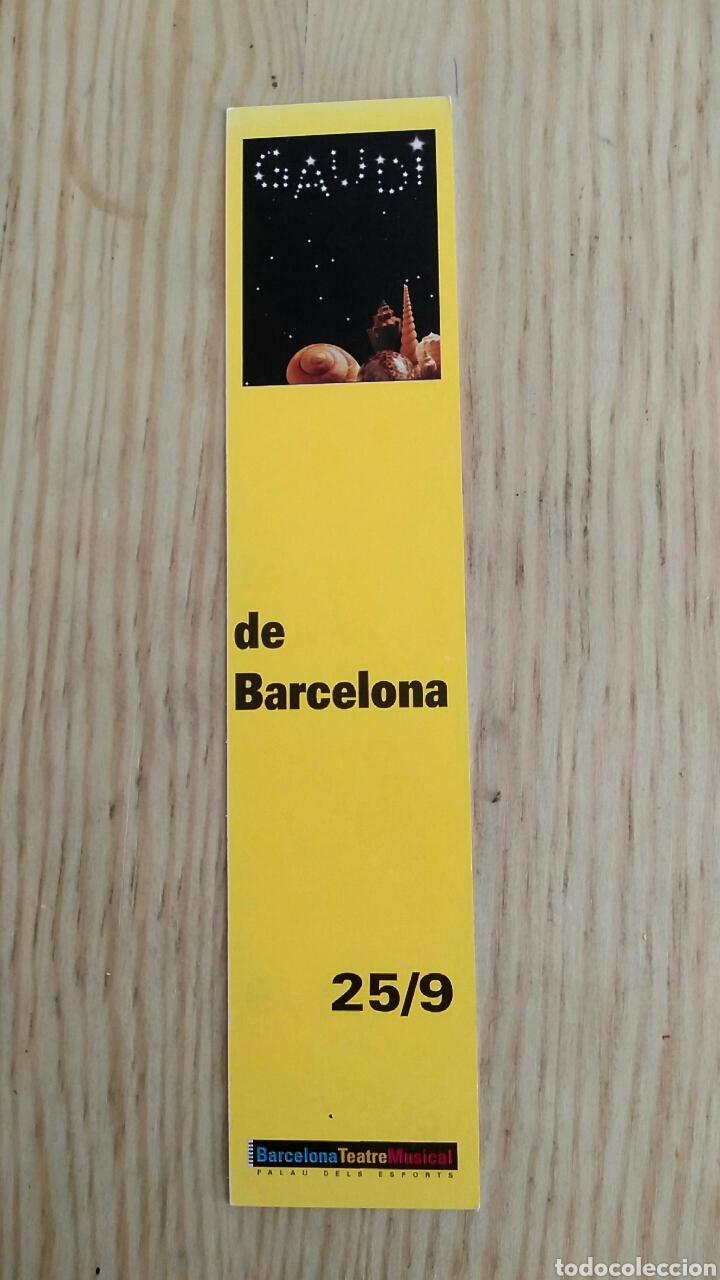 Coleccionismo Marcap&aacute;ginas: MARCAP&Aacute;GINAS - GAUDI DE BARCELONA 25/09