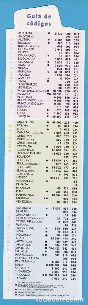 Coleccionismo marcap&aacute;ginas: ESPA&Ntilde;A DIRECTO. GU&Iacute;A DE C&Oacute;DIGOS. TELEF&Oacute;NICA. PUNTO DE LIBRO, MARCAP&Aacute;GINAS - Foto 2