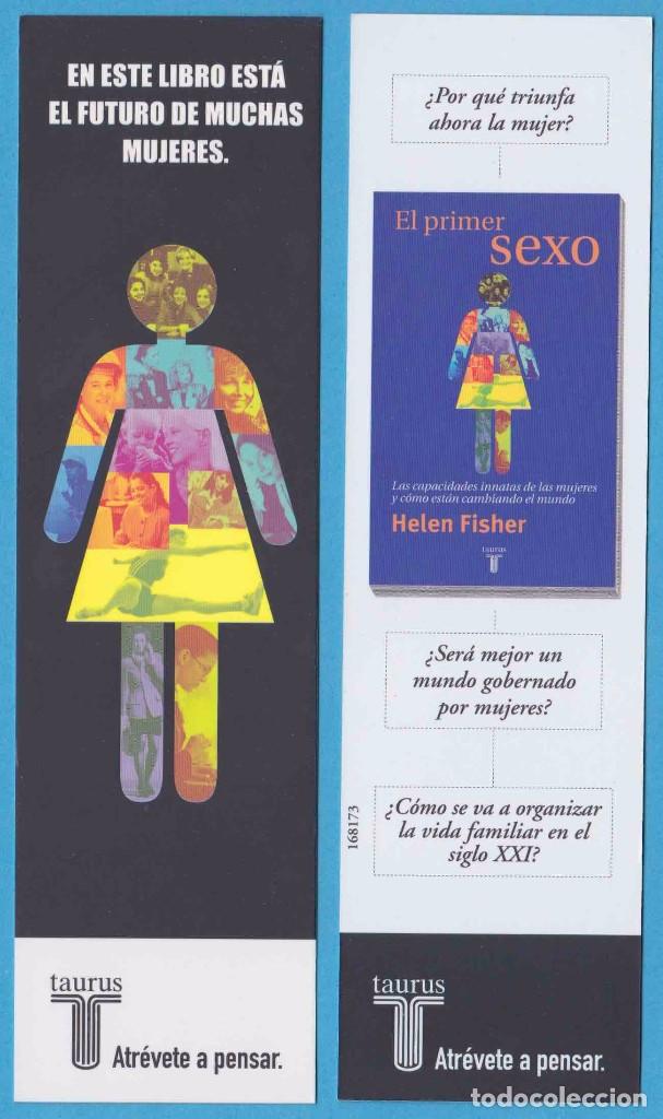 Coleccionismo Marcap&aacute;ginas: EL PRIMER SEXO. HELEN FISHER. TAURUS. PUNTO DE LIBRO