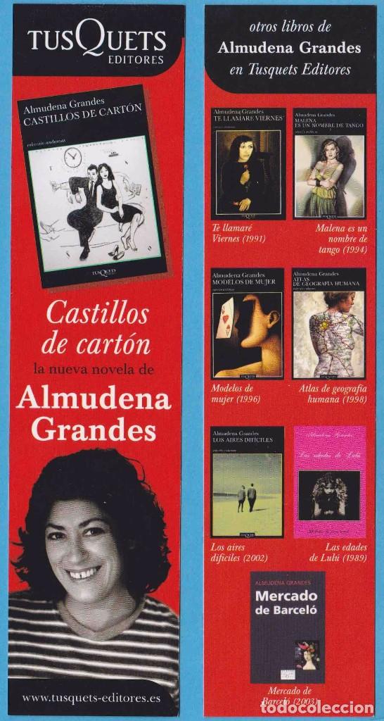 Coleccionismo Marcap&aacute;ginas: CASTILLOS DE CART&Oacute;N. ALMUDENA GRANDES. TUSQUETS. PUNTO DE LIBRO