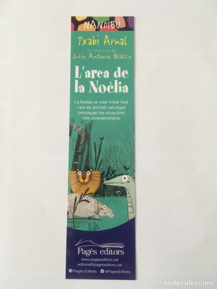 Coleccionismo marcap&aacute;ginas: Marcap&aacute;ginas o punto de libro LArca de la No&egrave;lia - Foto 1