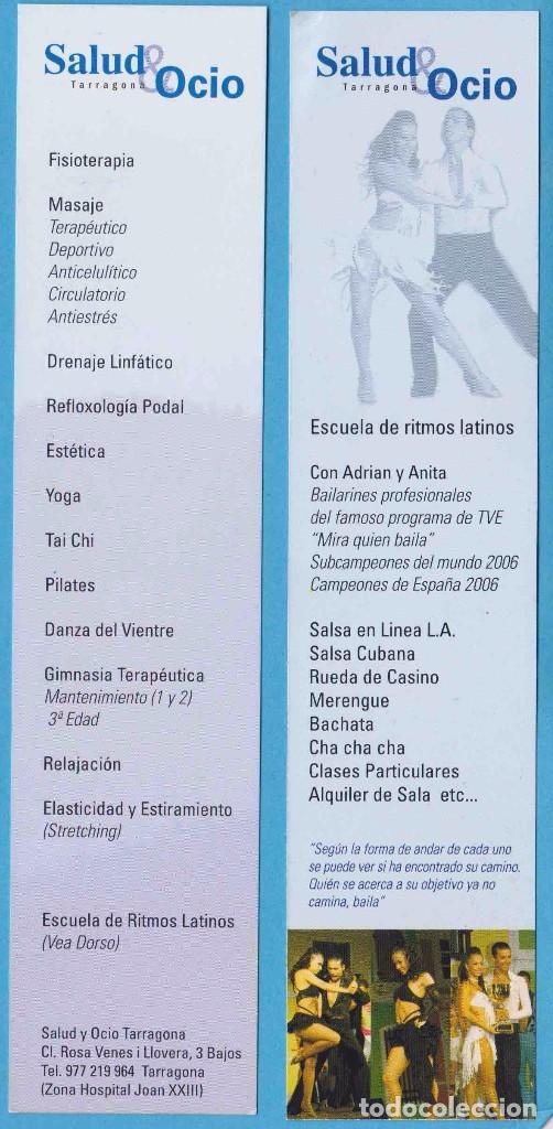 Sammeln von Lesezeichen: SALUD & OCIO. ESCUELA DE RITMOS LATINOS. ADRI&Aacute;N Y ANITA, MIRA QUI&Eacute;N BAILA. TARRAGONA. PUNTO DE LIBRO