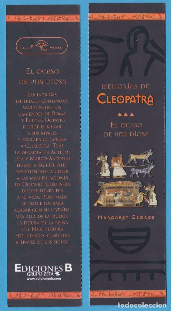 Coleccionismo Marcap&aacute;ginas: MEMORIAS DE CLEOPATRA. EL OCASO DE UNA DIOSA. MARGARET GEORGE. EDICIONES B