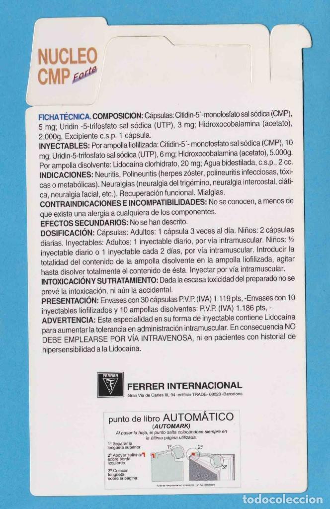 Coleccionismo marcap&aacute;ginas: NUCLEO CMP FORTE. FERRER INTERNACIONAL. PUNTO DE LIBRO AUTOM&Aacute;TICO - Foto 2