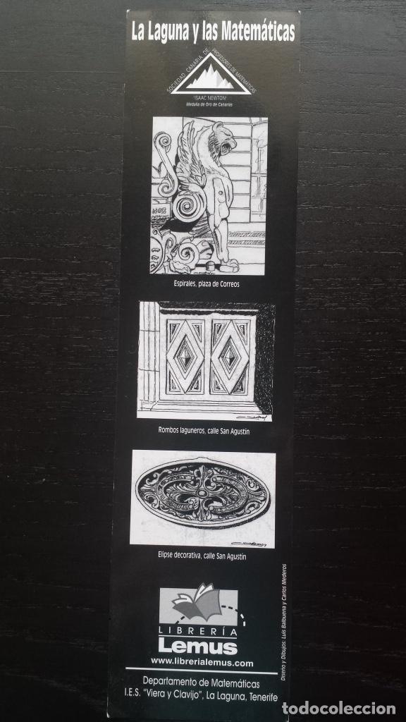 Collectionnisme Marque-pages: Marcap&aacute;ginas. Tema: La Laguna y las Matem&aacute;ticas. Librer&iacute;a Lemus. Tenerife
