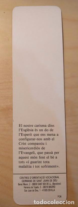 Coleccionismo marcap&aacute;ginas: P 45 Marcap&aacute;ginas Punto libro - Germans San Joan de D&eacute;u - Foto 2